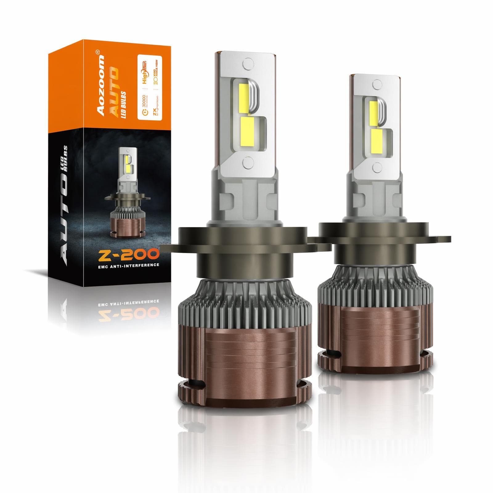 Aozoom Z-200 Series H13 LED Bulbs, Brightness 13000LM 130W thumbnail 1