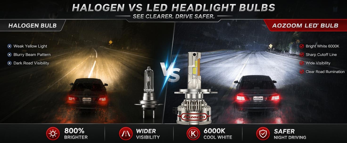 Aozoom Z-200 Pro Series 9006 LED Bulbs, Brightness 16000LM 150W detail 5