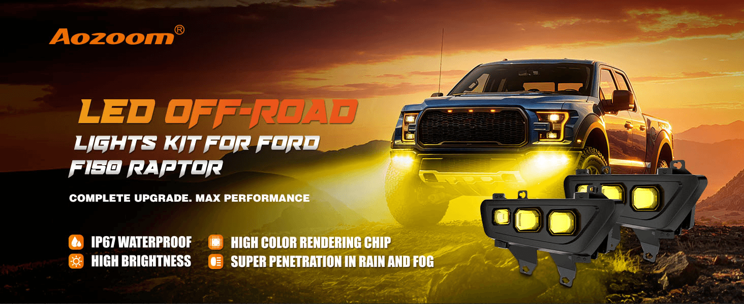 Aozoom F-Raptor Fog Light for Ford F150/Bronco Raptor detail 1