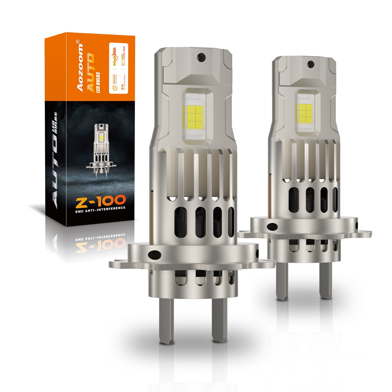 Aozoom Z-100 Series H7 LED Bulbs, Brightness 7000LM 70W image 1
