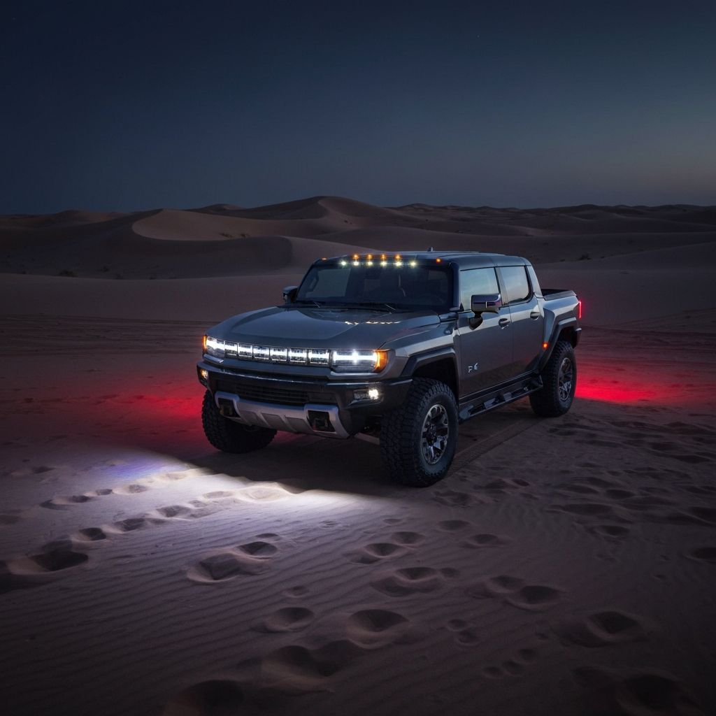 GMC Hummer EV with LED array